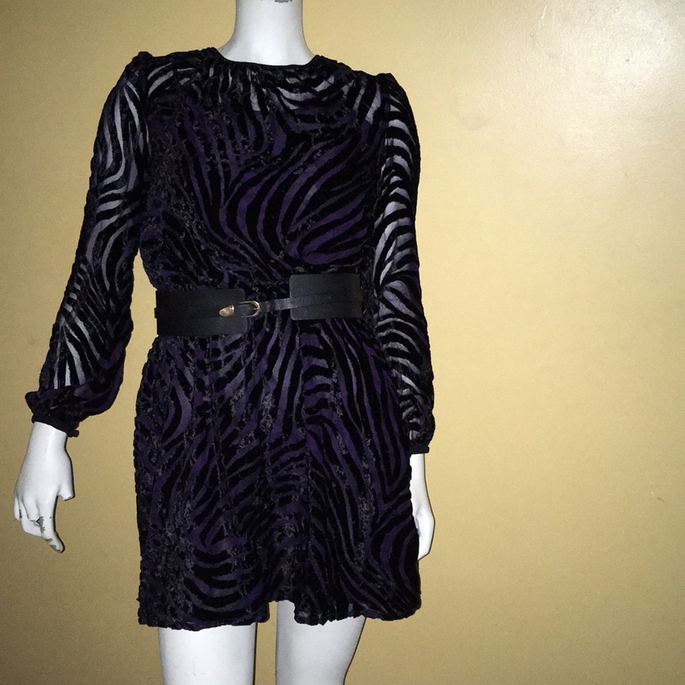 Michael Kors Tiger Velvet Jacquard Dress